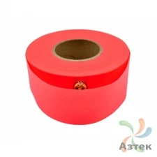 Силиконовая лента 15мм х 100м втулка 76 мм, цвет - красно-оранжевый неоновый	